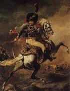 Theodore Gericault An Officer of the Chasseurs Commanding a Charge